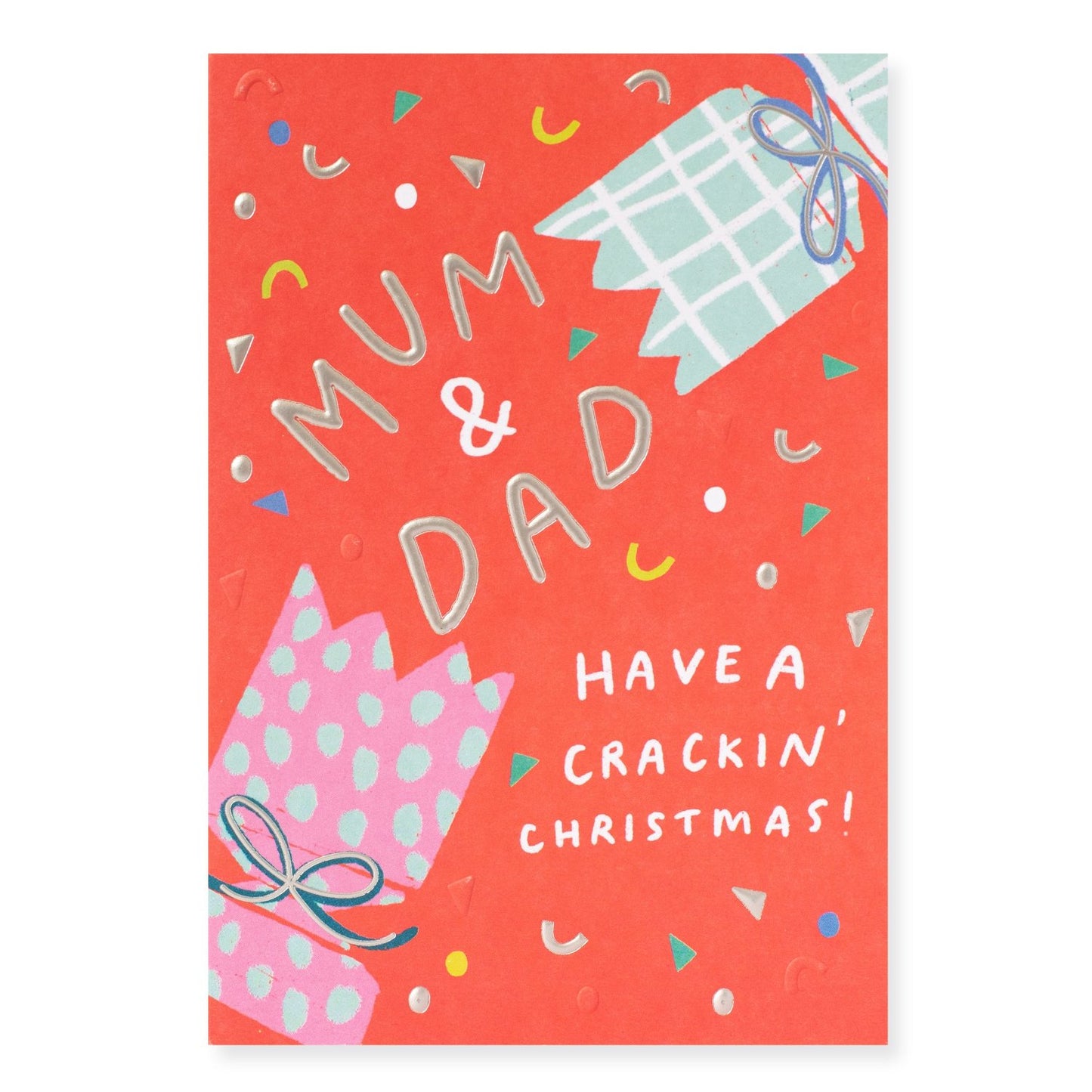 Hallmark Christmas Card For Mum & Dad - Christmas Cracker & Confetti