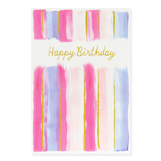 Hallmark Birthday Card by Creative Publishing - Pink & Purple Stripes