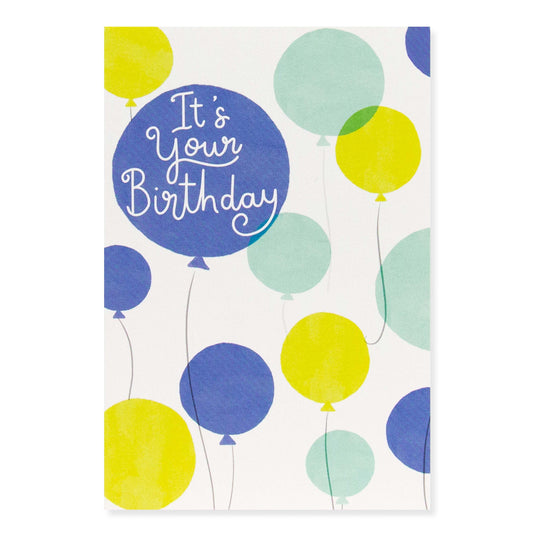 Hallmark Birthday Card by Creative Publishing - Blue & Green Balloons