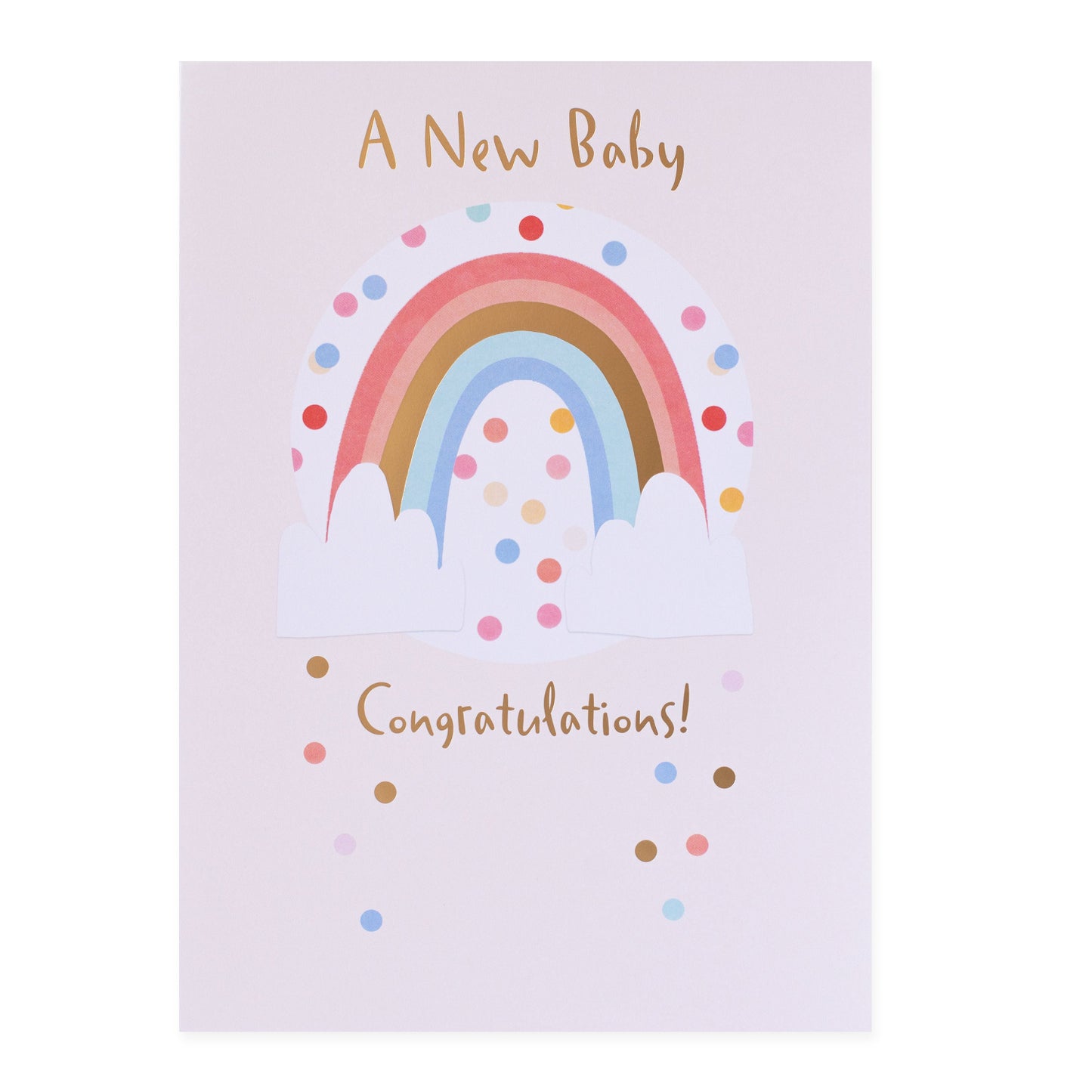 Hallmark Colossal New Baby Congratulations Greeting Card - Rainbow & Spots
