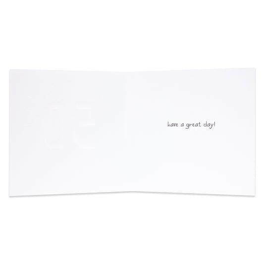 Hallmark Happy Jackson Birthday Card - Absolute Legend! inside view with handwritten message 'have a great day!'. Plain white background.