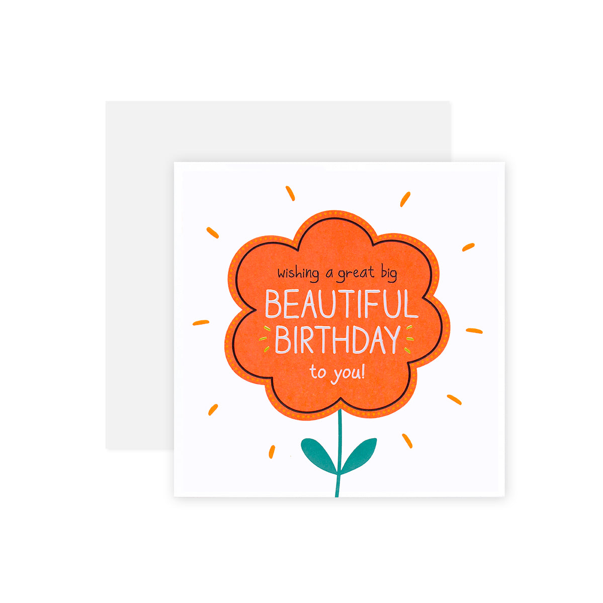 Hallmark Happy Jackson Birthday Card - Beautiful Flower with a bright orange flower illustration and heartfelt message on a white background.