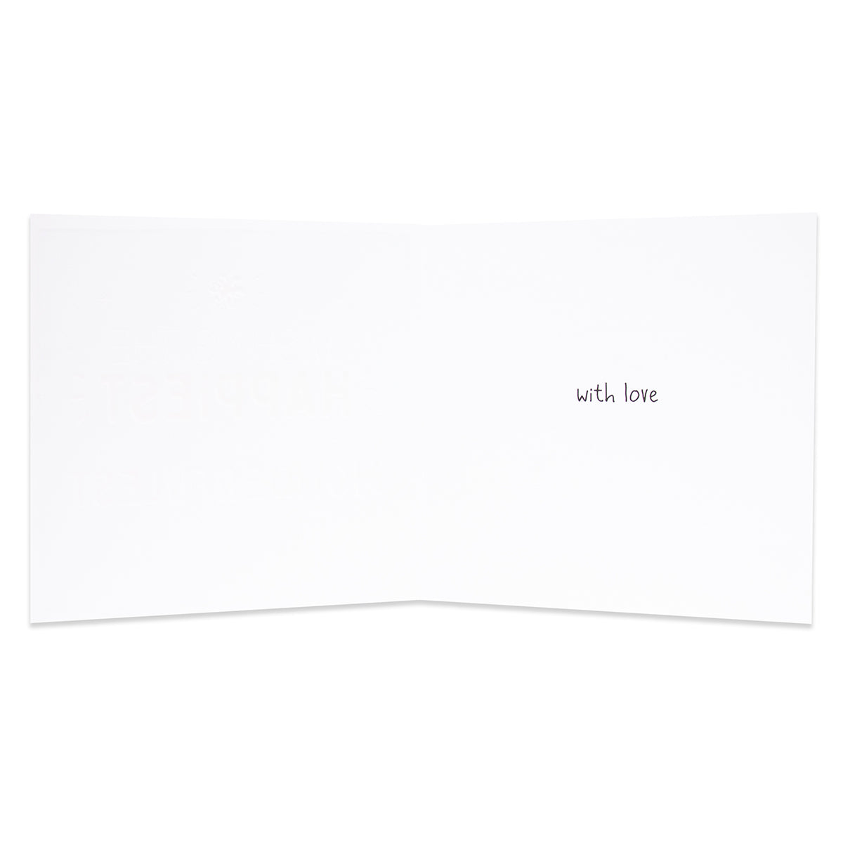 Hallmark Happy Jackson Birthday Card - Beautiful Flower, inside view with handwritten message 'with love' on a plain white background.
