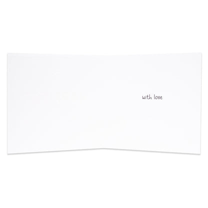 Hallmark Happy Jackson Birthday Card - Beautiful Flower, inside view with handwritten message 'with love' on a plain white background.