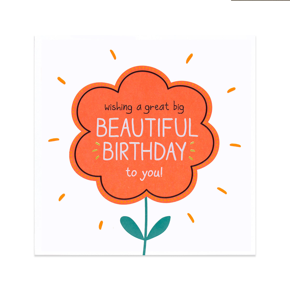 Hallmark Happy Jackson Birthday Card - Beautiful Flower, square card featuring a colourful flower illustration with celebratory text.