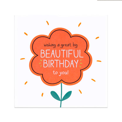 Hallmark Happy Jackson Birthday Card - Beautiful Flower, square card featuring a colourful flower illustration with celebratory text.