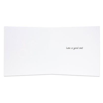 Hallmark Happy Jackson 16th Birthday Card - Hugely Happy, inside view, features handwritten message 'have a good one', plain white background.