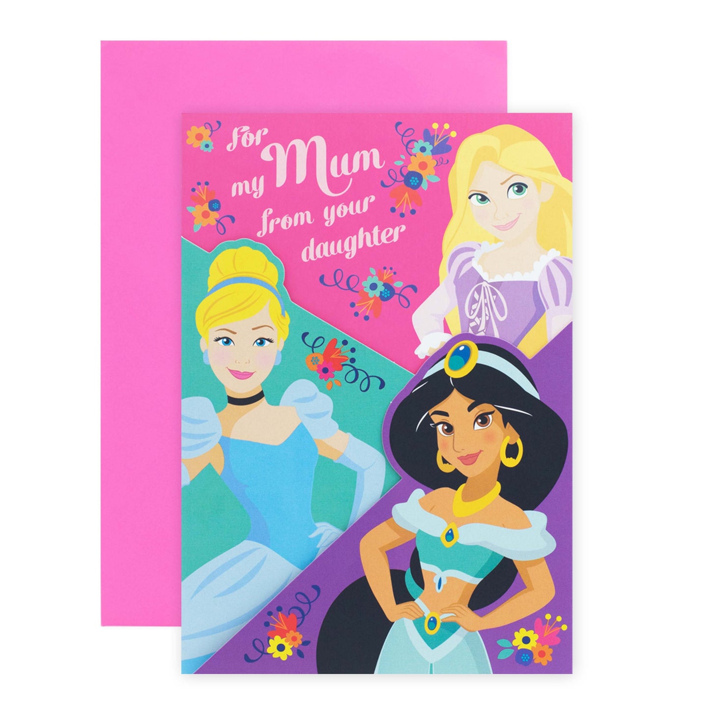 Hallmark Disney Princess Mother's Day Card - Cinderella, Rapunzel & Jasmin