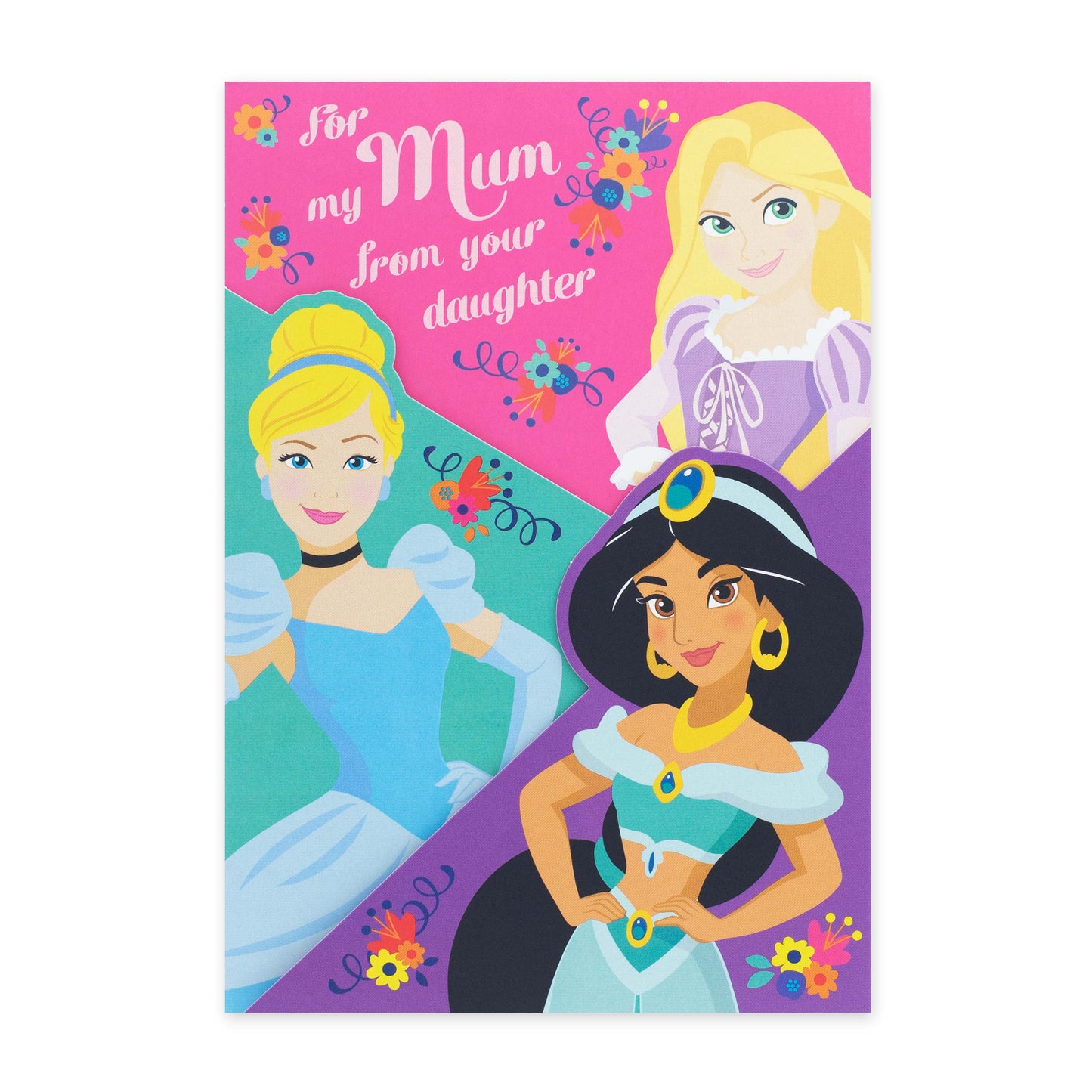 Hallmark Disney Princess Mother's Day Card - Cinderella, Rapunzel & Jasmin