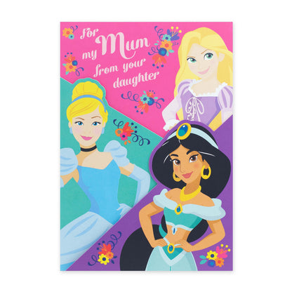 Hallmark Disney Princess Mother's Day Card - Cinderella, Rapunzel & Jasmin
