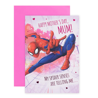 Hallmark Marvel Spiderman Mother's Day Card - Spider Senses