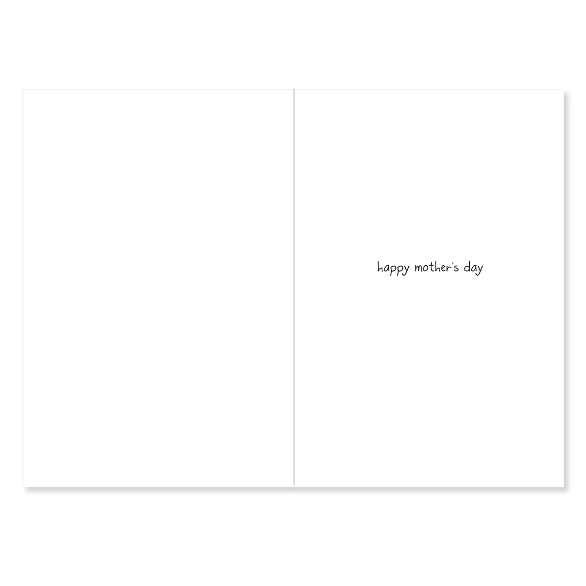 Hallmark Mother's Day Card - Happy Jackson interior view with simple design and message reading 'happy mother's day'.