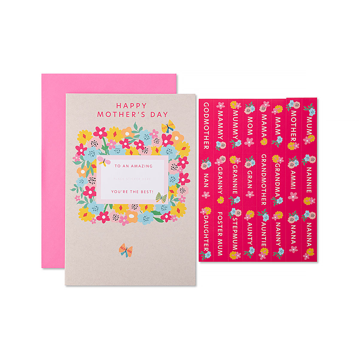 Hallmark Mother's Day Card - Make it personal! Choose your recipient from stickers included to personalise your card perfectly