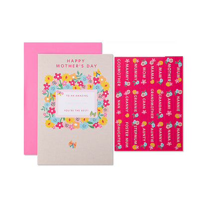 Hallmark Mother's Day Card - Make it personal! Choose your recipient from stickers included to personalise your card perfectly