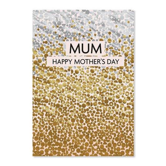 Hallmark Mother's Day Card - Gold Shimmer with gold and bronze foil detail, featuring a sparkling design and heartfelt message.