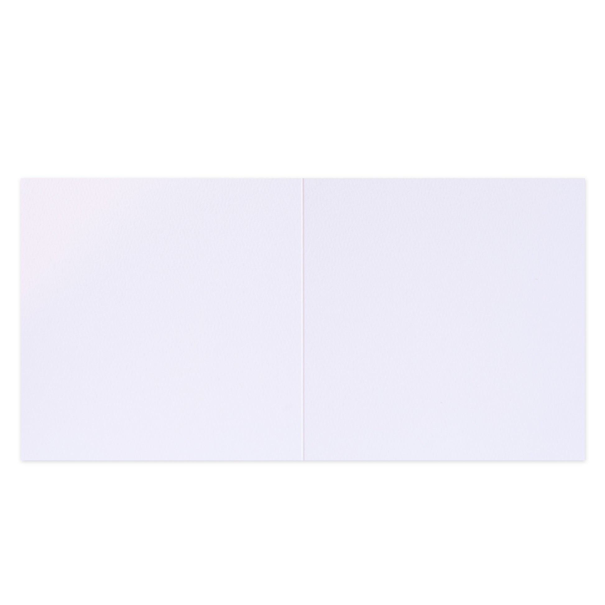 Hallmark x Emma Stenhouse Gallery Blank Greeting Card - Journey Woman, open and blank interior, smooth white finish, flat view
