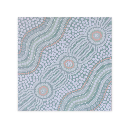 Hallmark x Emma Stenhouse Gallery Blank Greeting Card - Journey featuring a vibrant abstract pattern in soft green and pink tones.
