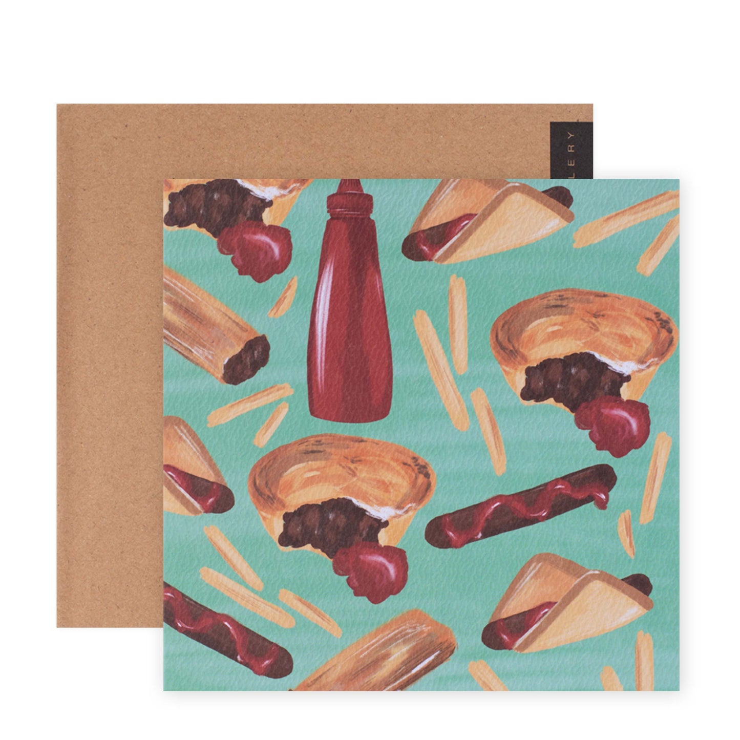 Hallmark x Christie Williams Gallery Blank Greeting Card - Footy Food