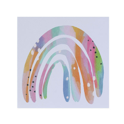 Hallmark x Christie Williams Gallery Blank Greeting Card - Painterly Rainbow featuring a soft, pastel-coloured rainbow illustration on textured paper