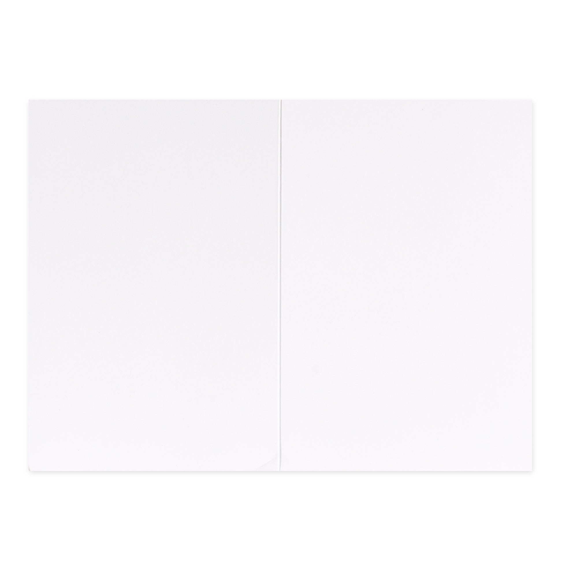 Hallmark 12 pack birthday cards - cheerful & bright, flat lay view of blank white card interior with crease.