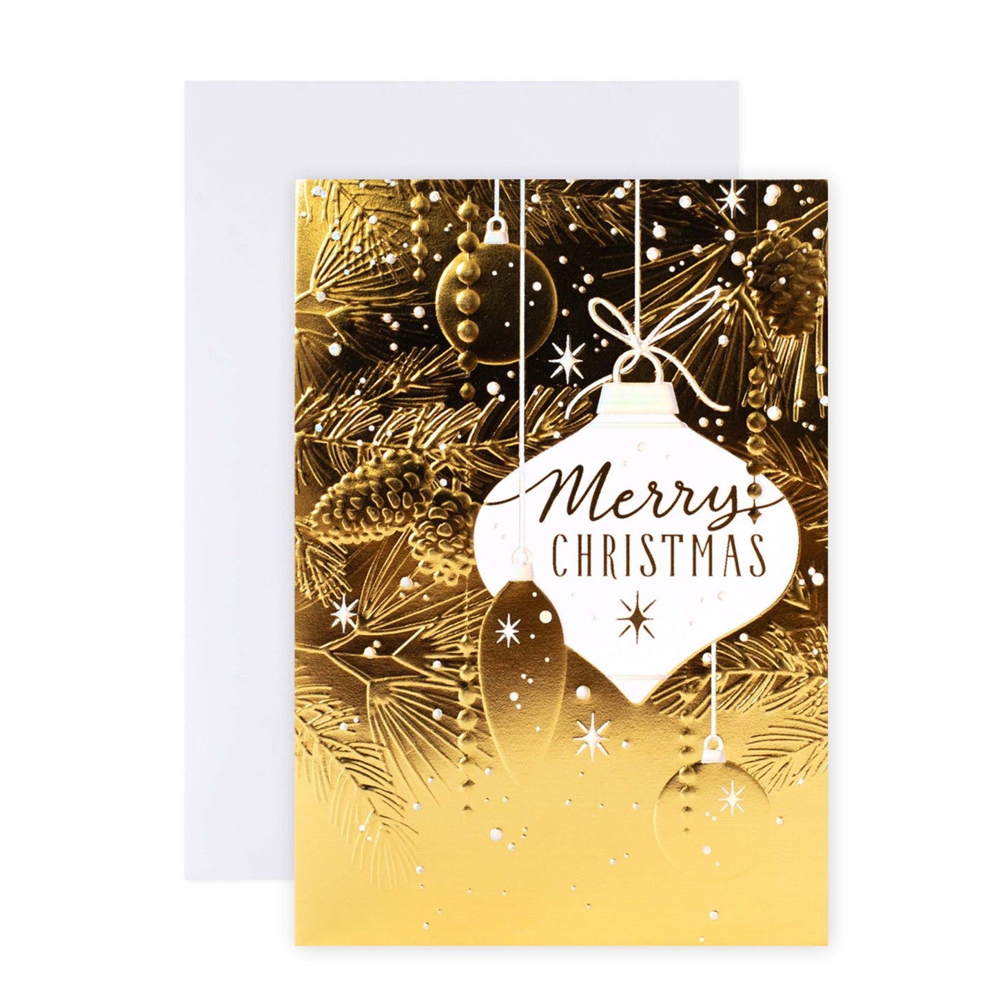 Hallmark 10 Pack Boxed Charity Christmas Cards - Glistening Gold