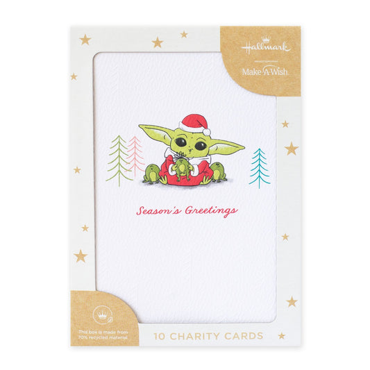 Hallmark x Disney Star Wars The Mandalorian 10 Pack Boxed Charity Christmas Cards - Tasty Treats