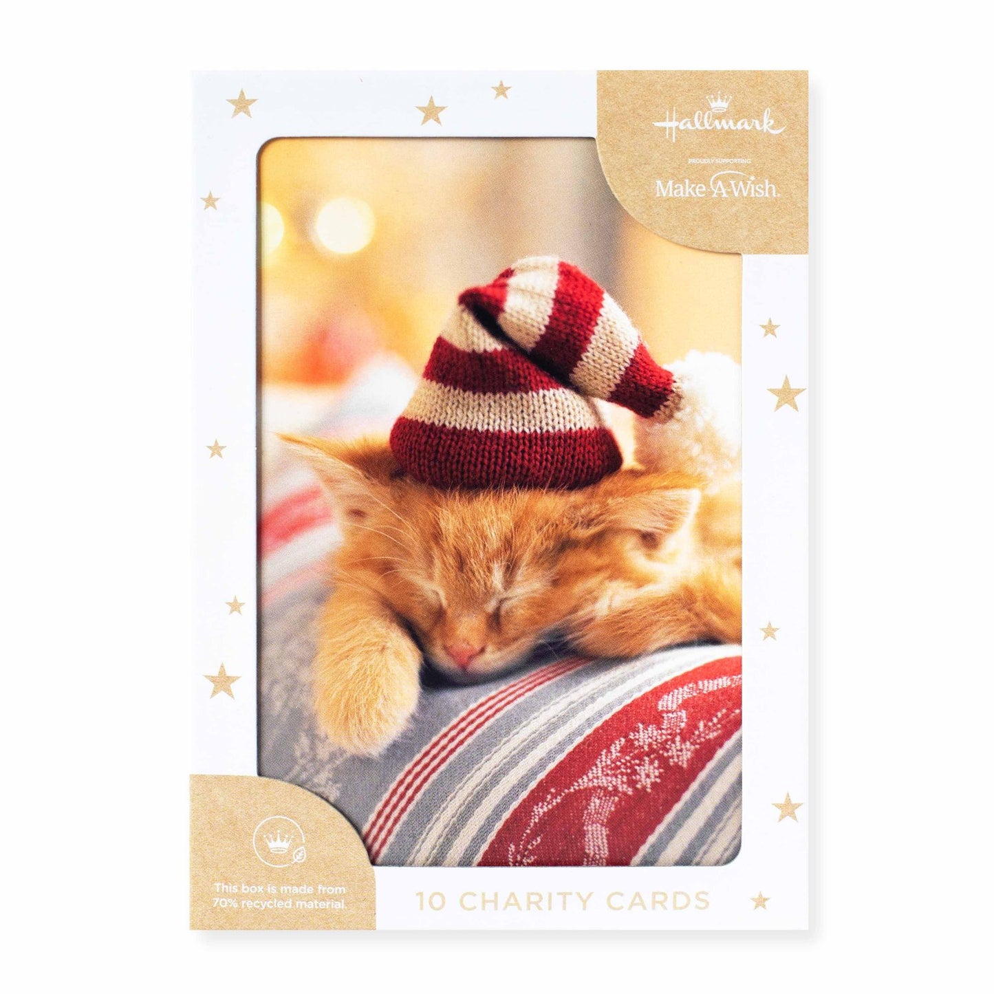 Hallmark 10 Pack Boxed Charity Christmas Cards - Purrfect Christmas