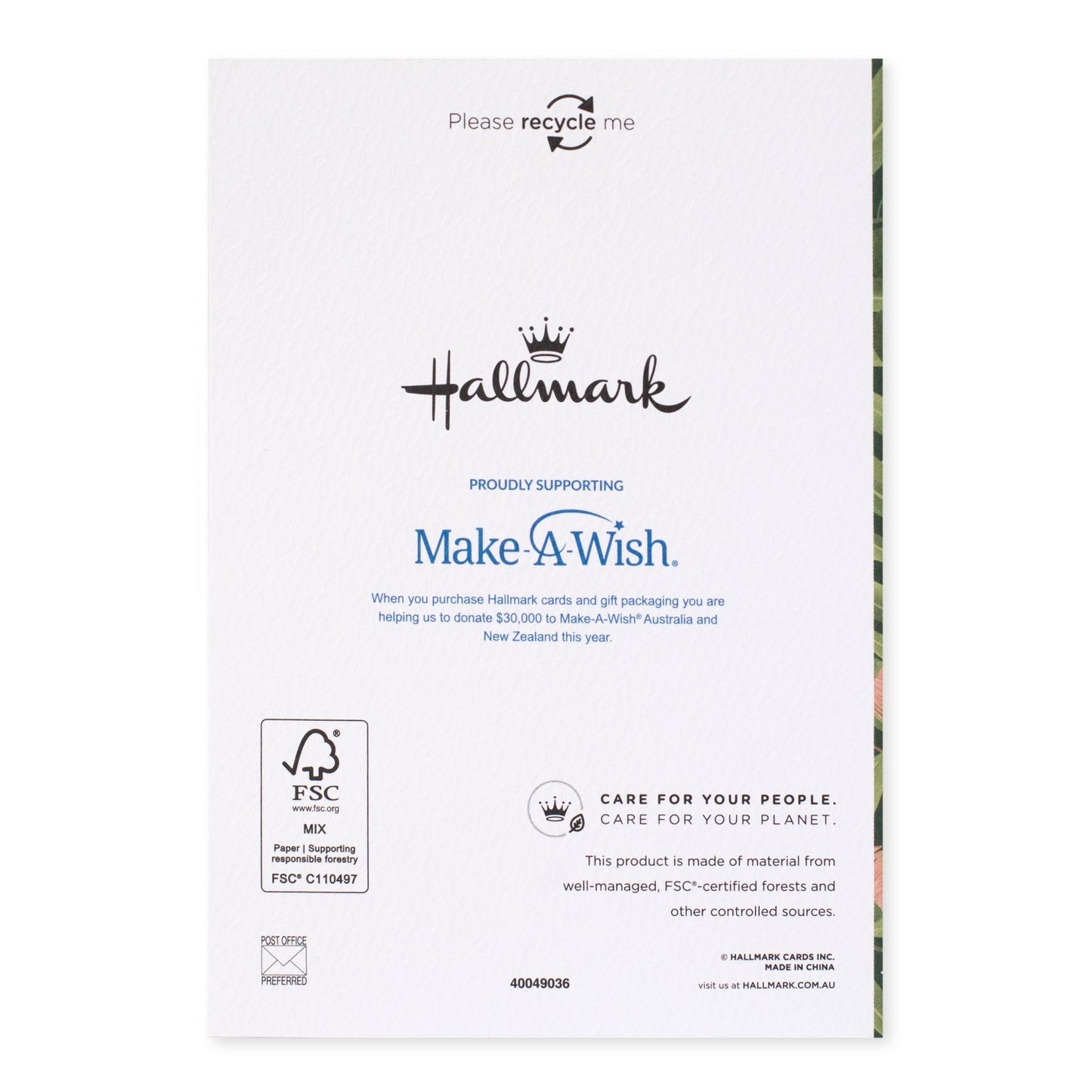 Hallmark x Christie Williams 10 Pack Boxed Charity Christmas Cards - Fern & Baubles