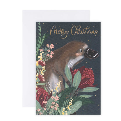 Hallmark x Christie Williams 10 Pack Boxed Charity Christmas Cards - Platypus & Flora