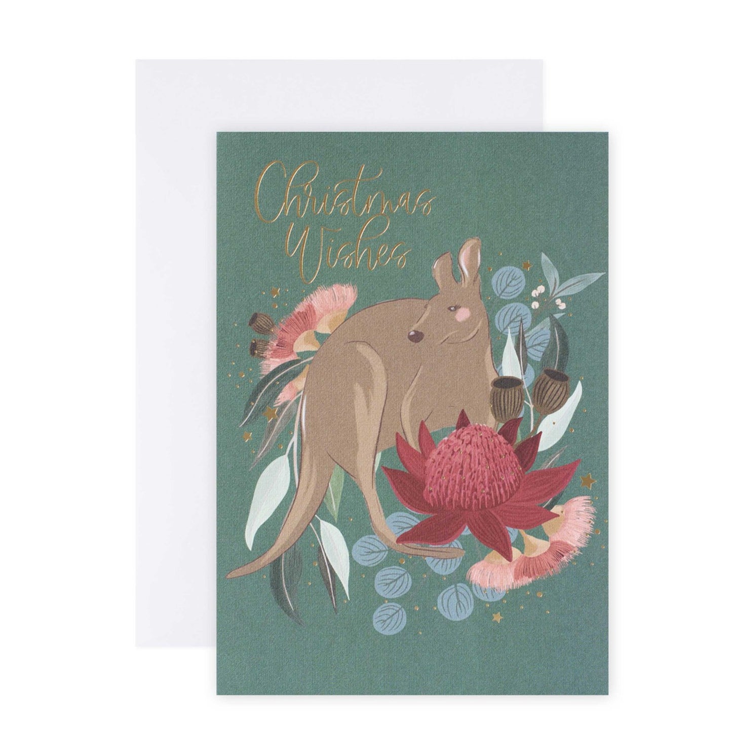 Hallmark x Christie Williams 10 Pack Boxed Charity Christmas Cards - Wombat & Kangaroo