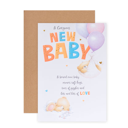 Hallmark Forever Friends New Baby Celebration Card - Soft Hugs & Giggles