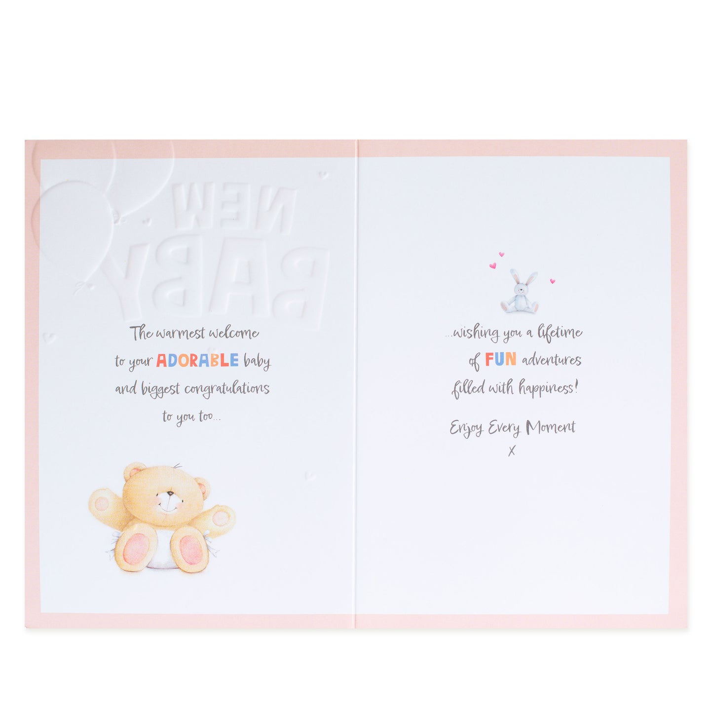 Hallmark Forever Friends New Baby Celebration Card - Soft Hugs & Giggles