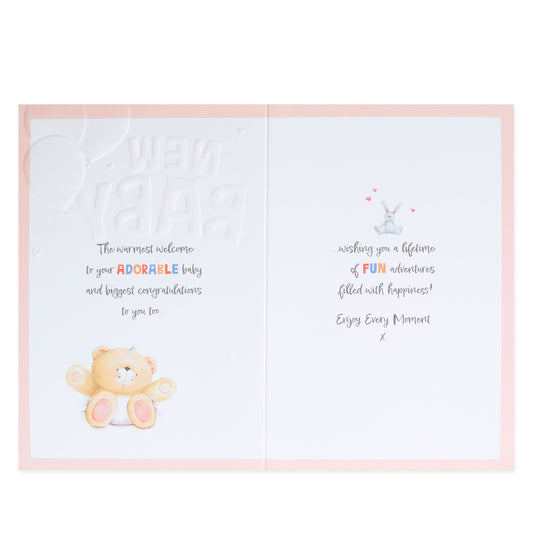 Hallmark Forever Friends New Baby Celebration Card - Soft Hugs & Giggles
