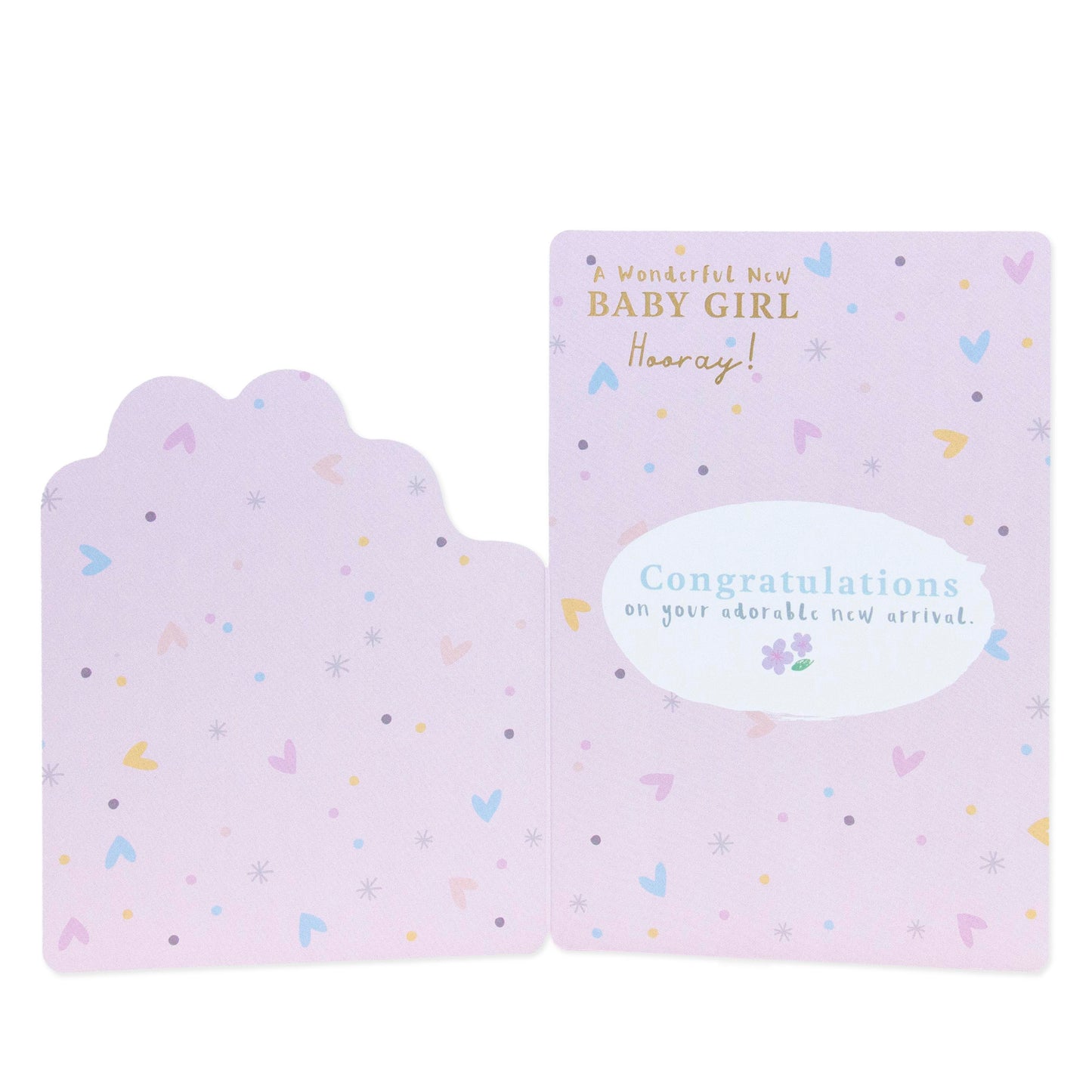 Connections from Hallmark Birth of Baby Girl Card - Cute Rabbit