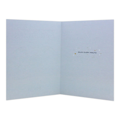 Hallmark Harry Potter Christmas Card - Magical featuring embossed interior design and the message 'Enjoy every minute' surrounded by stars