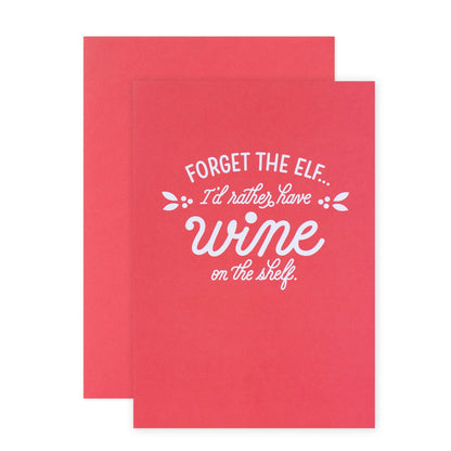 Hallmark Christmas Card - Wine On The Shelf