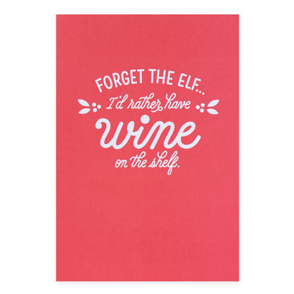 Hallmark Christmas Card - Wine On The Shelf