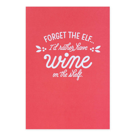 Hallmark Christmas Card - Wine On The Shelf