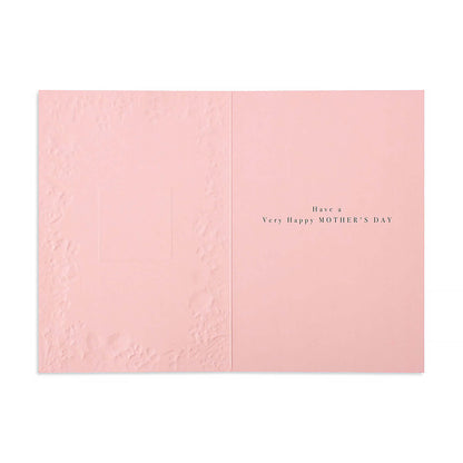 Hallmark Mother's Day Card - A MUM like you deserves a wonderful day, open with embossed floral detail, rose pink inside.