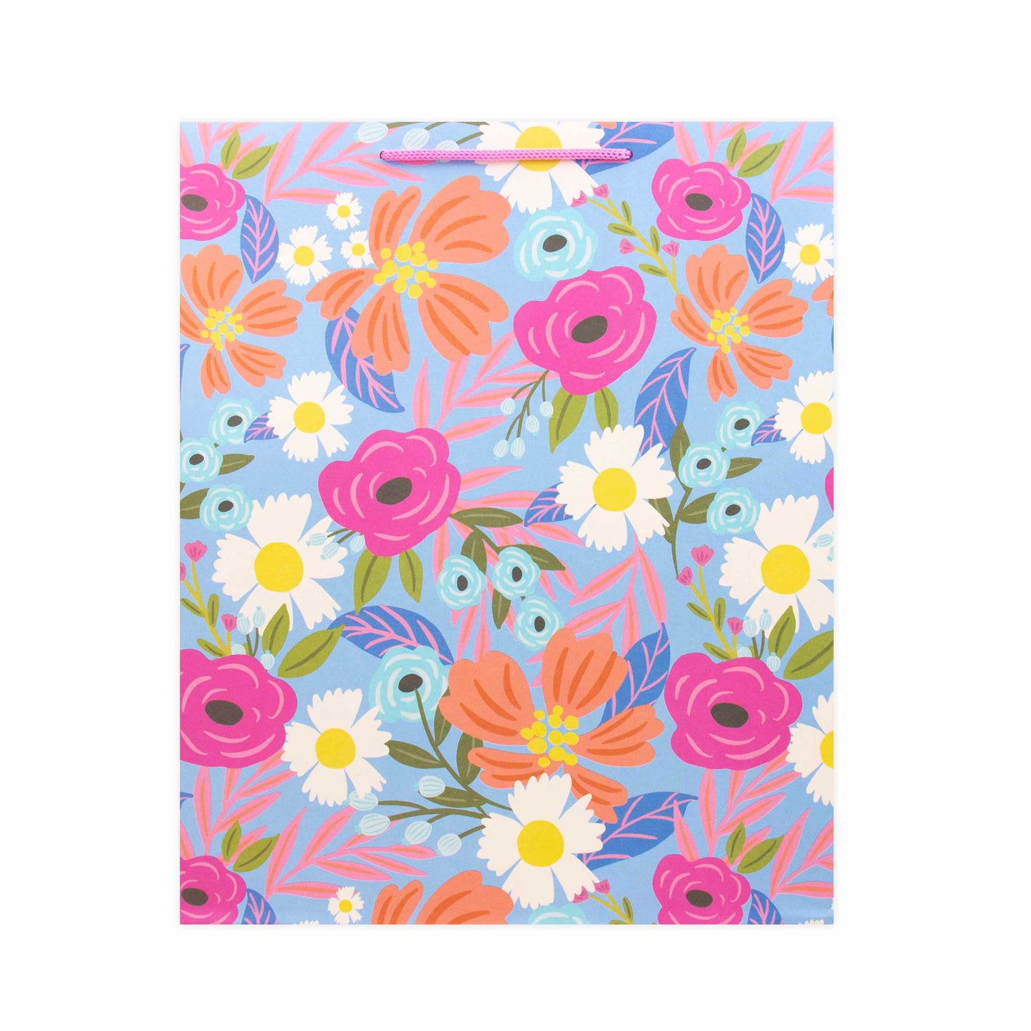 Hallmark Large Gift Bag - Christie Williams Floral, large paper gift bag, bright floral design against a blue background