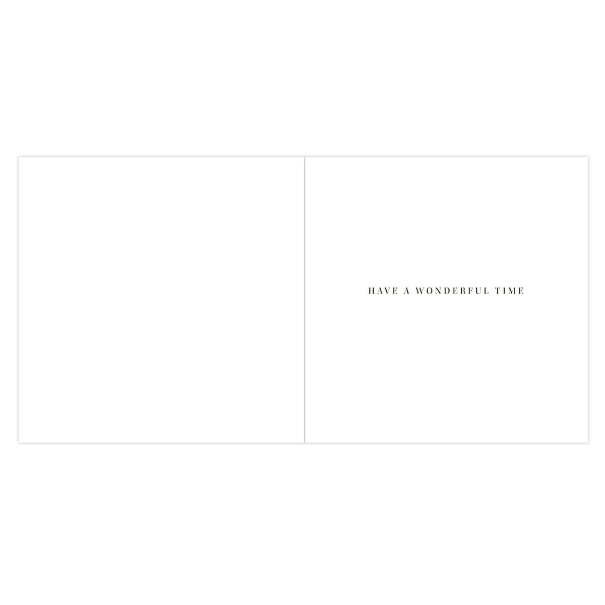 Hallmark Boxed Christmas Cards 10 Pack - Wonderful Time, inside design, greeting message, stylish white interior.
