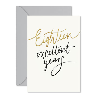 Hallmark 18th Birthday Card - Excellent Years