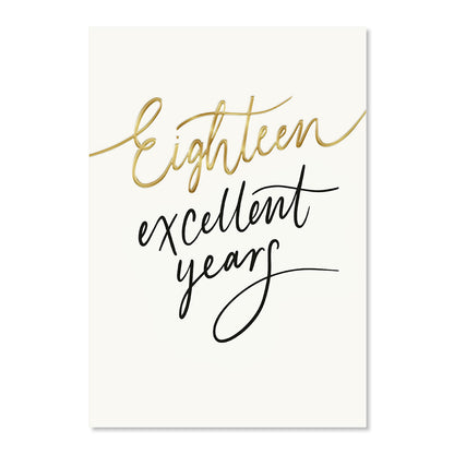 Hallmark 18th Birthday Card - Excellent Years