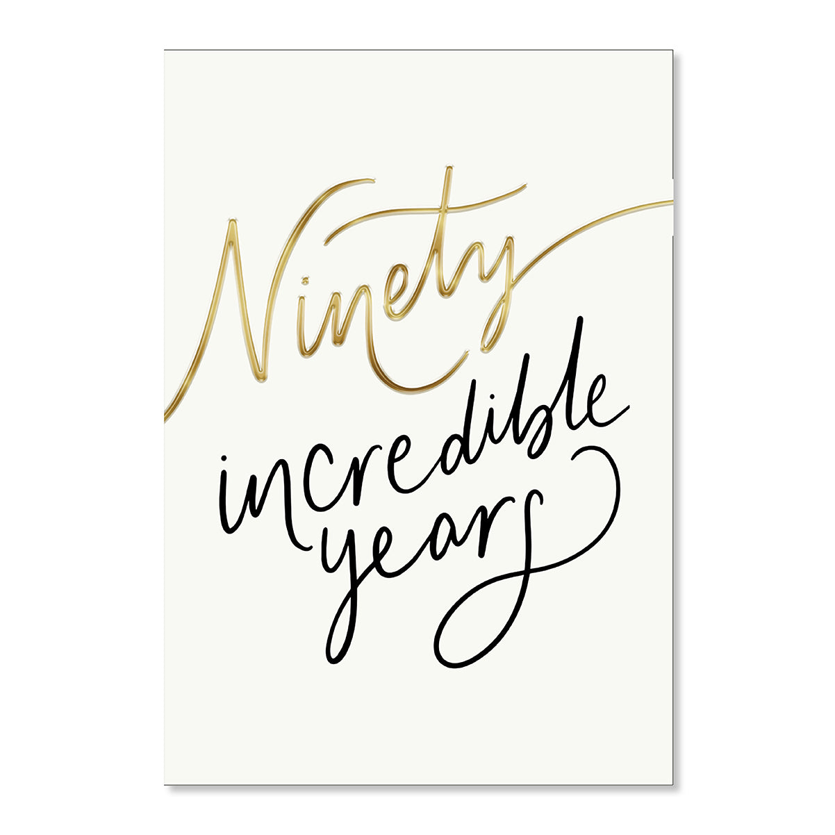 Hallmark 90th Birthday Card - Incredible Years