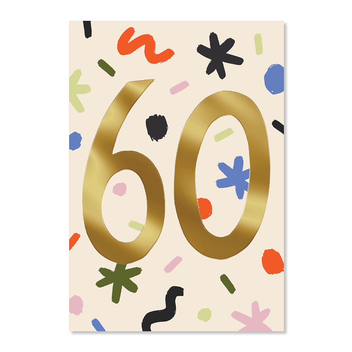 Hallmark 60th Birthday Card - Colourful Confetti