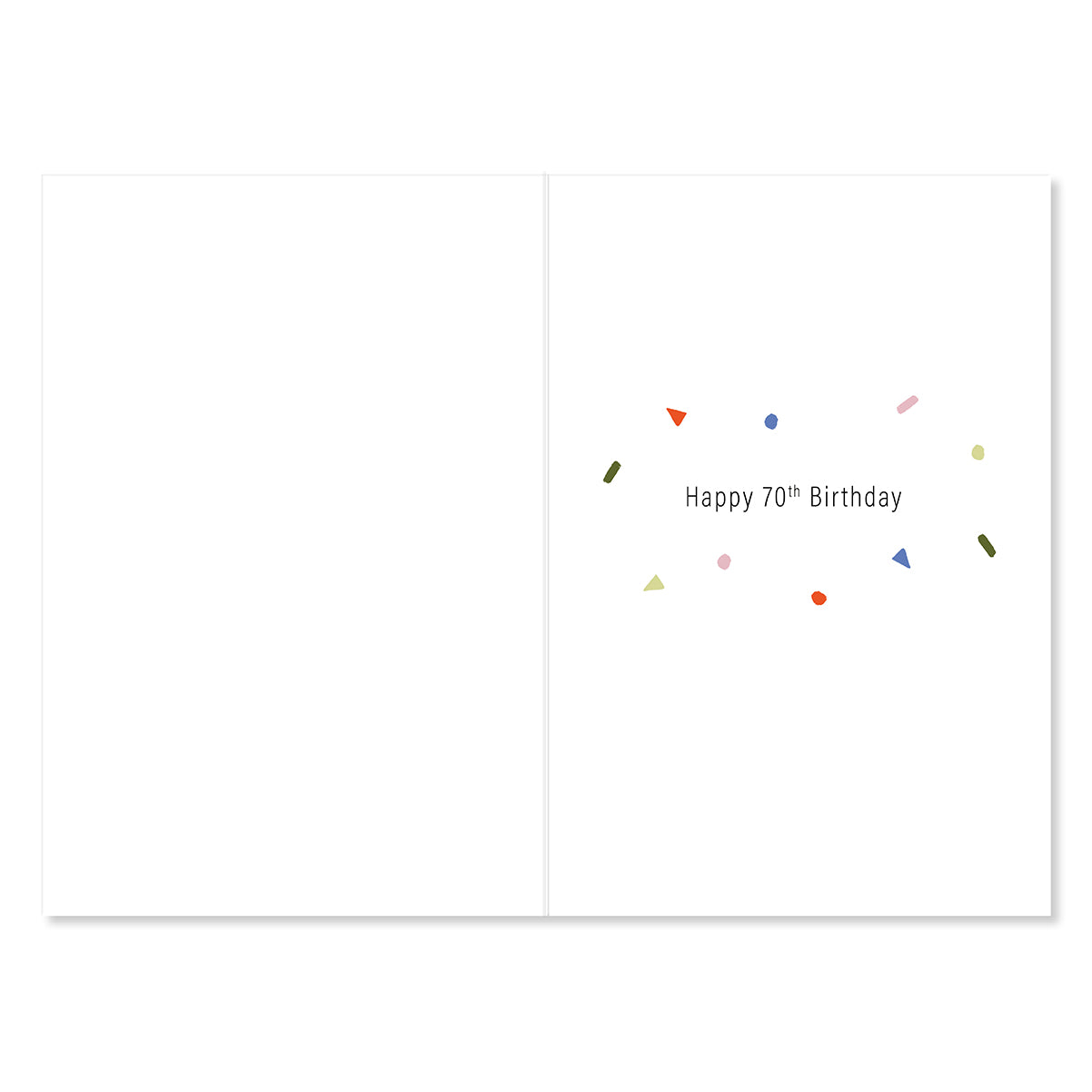 Hallmark 70th Birthday Card - Colourful Confetti