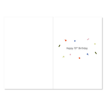 Hallmark 70th Birthday Card - Colourful Confetti