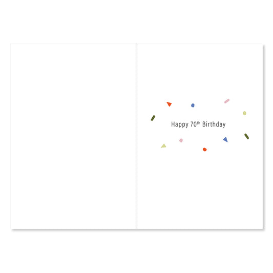 Hallmark 70th Birthday Card - Colourful Confetti