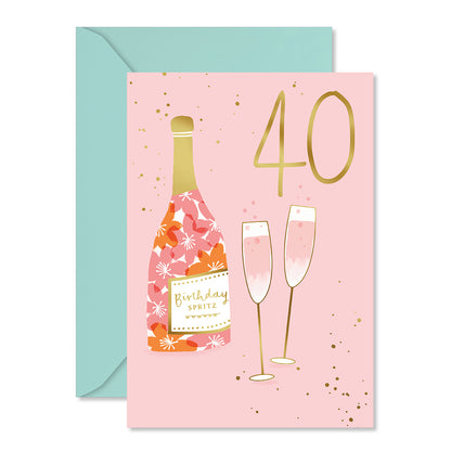 Hallmark 40th Birthday Card - Birthday Spritz