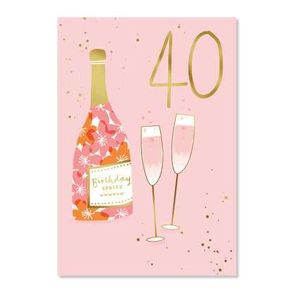 Hallmark 40th Birthday Card - Birthday Spritz